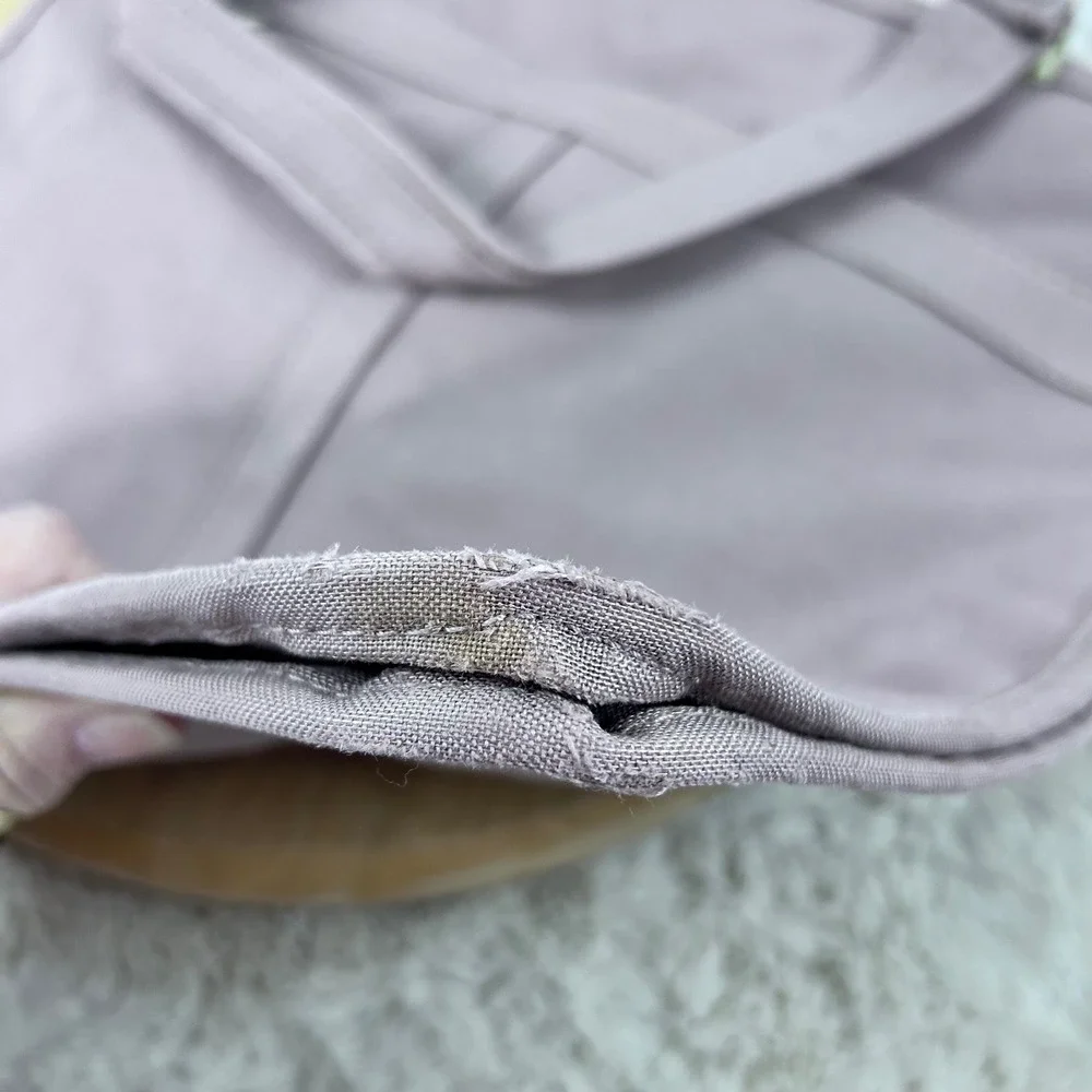 Super Spacers Tote Bag Mauve Purple Top Handle Gold Accents Travel‎ Purse